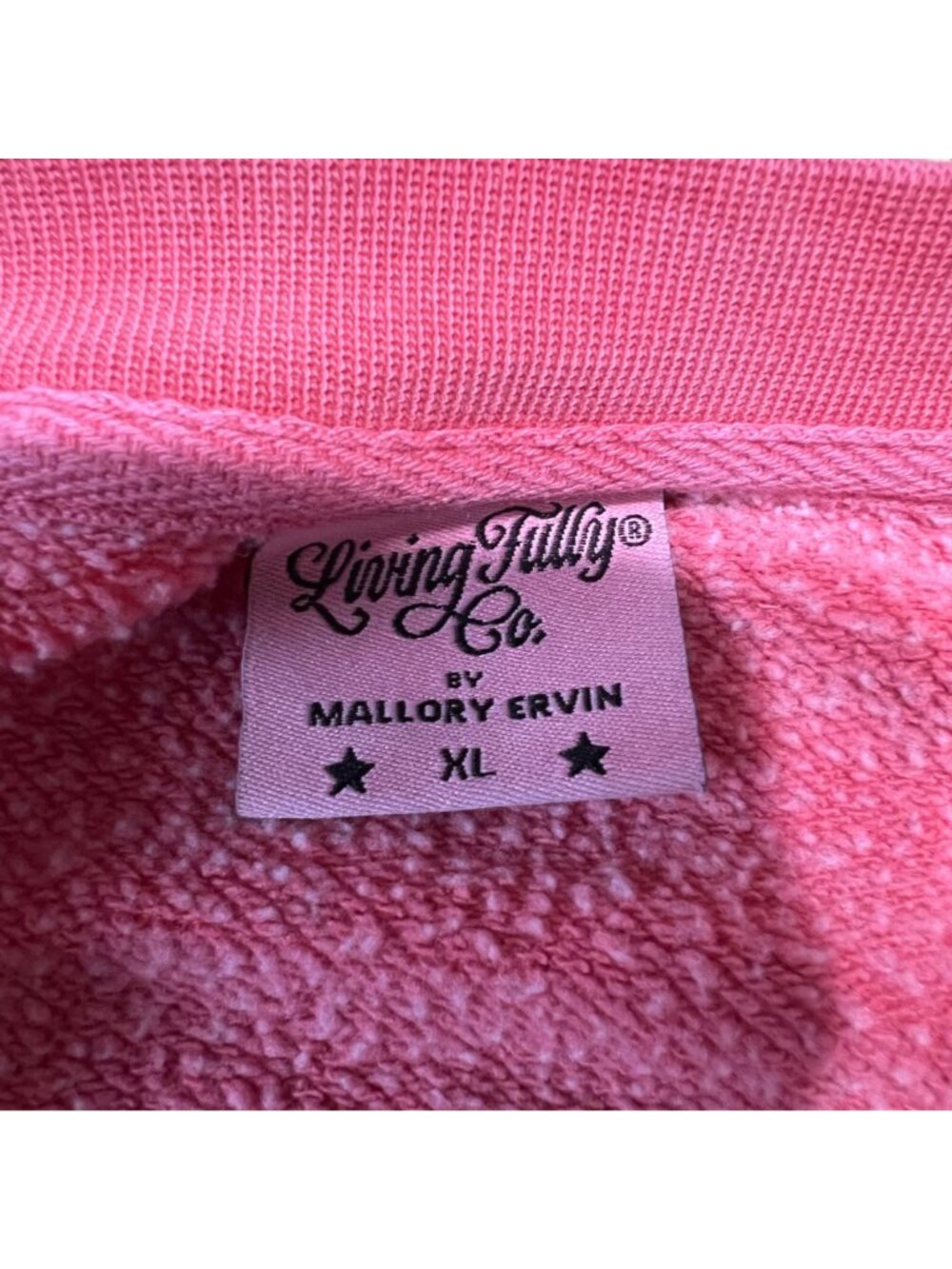 Living Fully Co By Mallory Ervin XL Pink Sweetie Cake Graphic Sweatshirt Long Sl - Picture 5 of 5